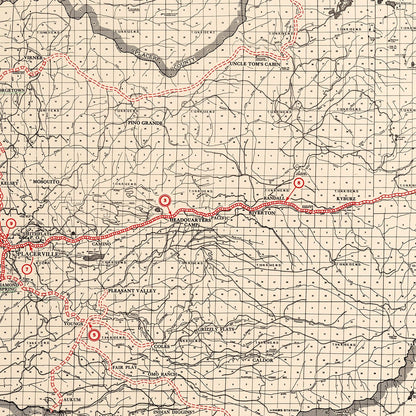 Vintage Map of El Dorado County, California 1935