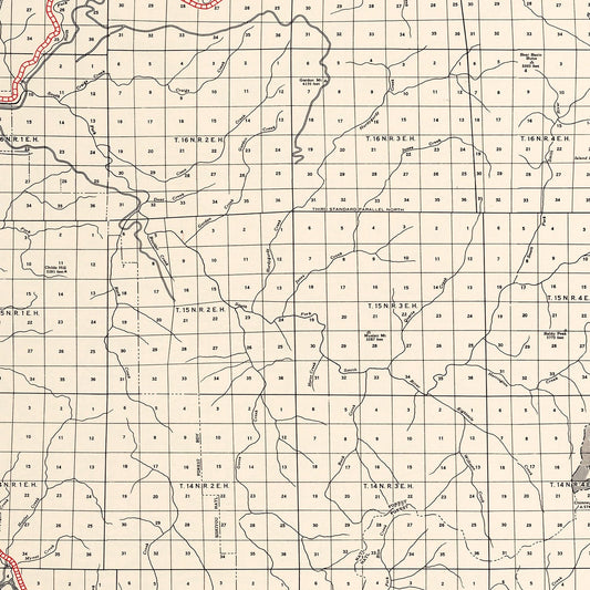 Vintage Map of Del Norte County, California, 1935
