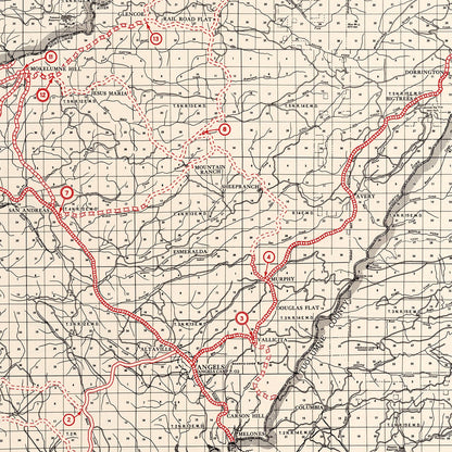 Vintage Map of Calaveras County, California, 1935
