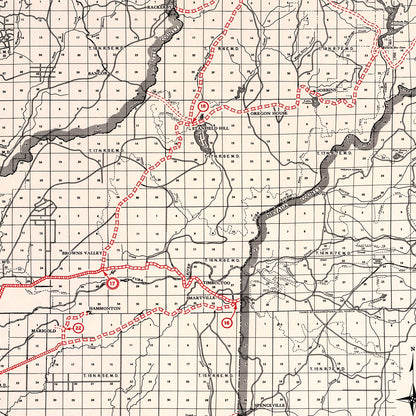 Vintage Map of Yuba County California, 1935