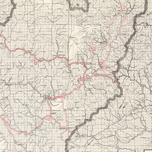 Vintage Map of Trinity County, California, 1935