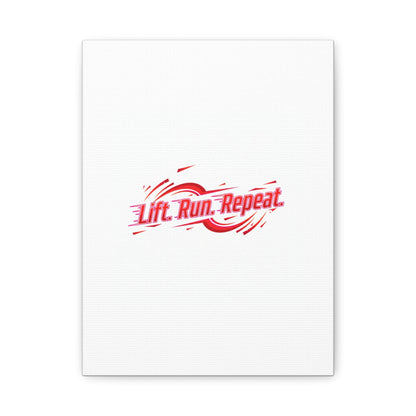 Lift Run Repeat Gym Motivation Canvas Wall Art