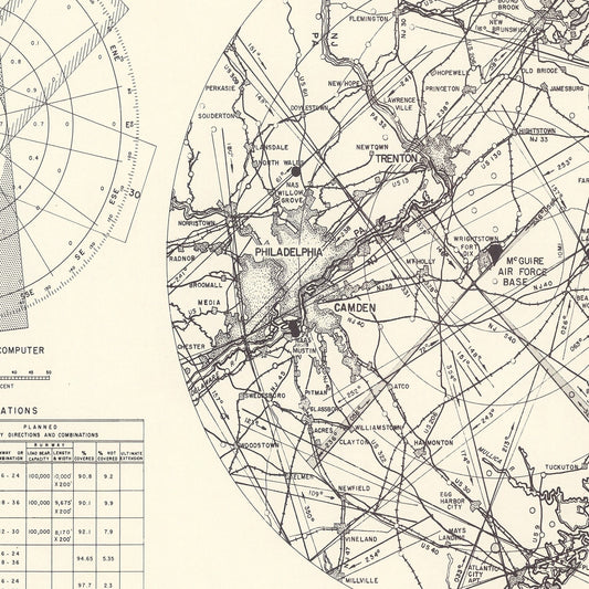 Vintage Map of McGuire Air Force Base Vicinity, New Jersey, 1951