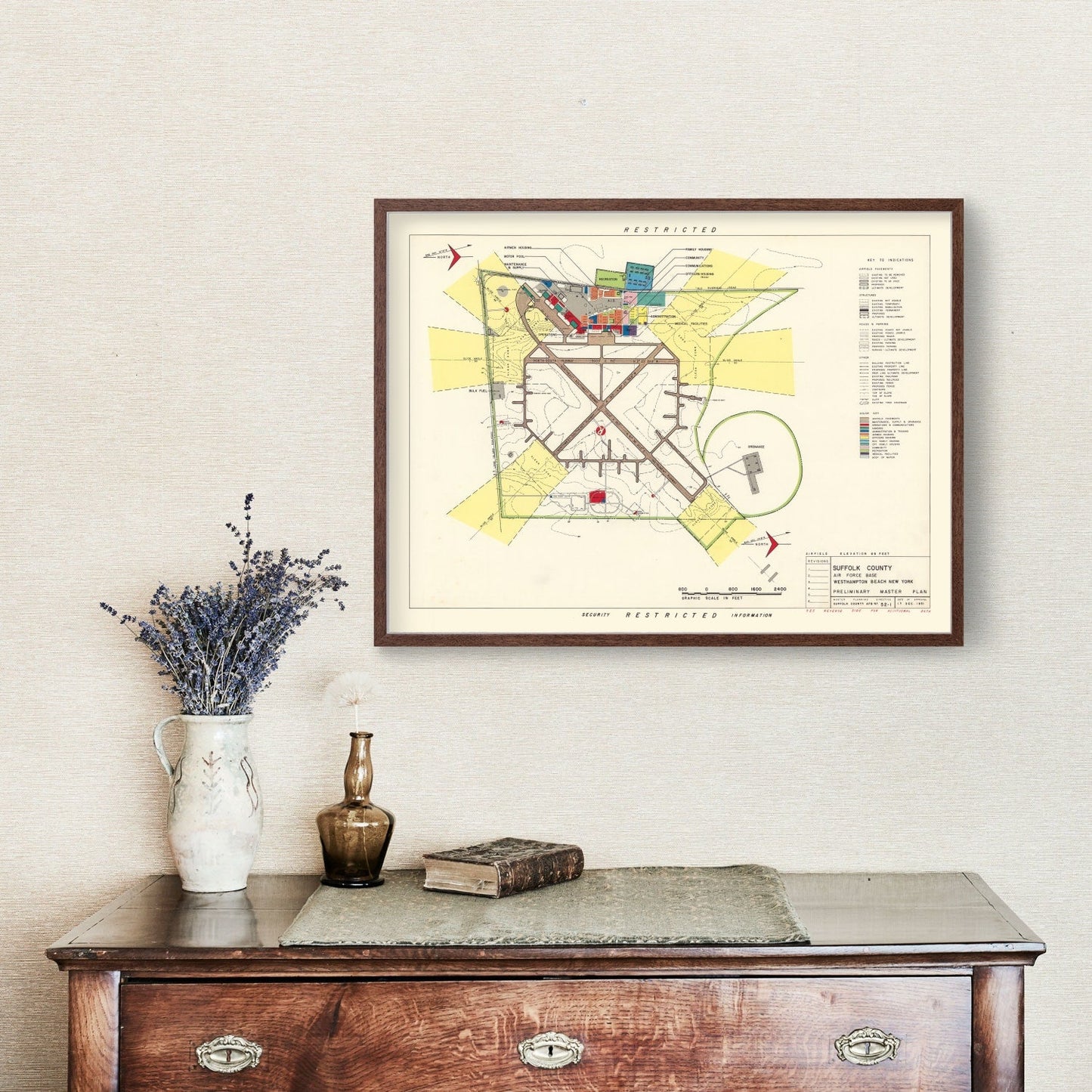 Vintage Map of Westhampton Beach, Suffolk County, 1951