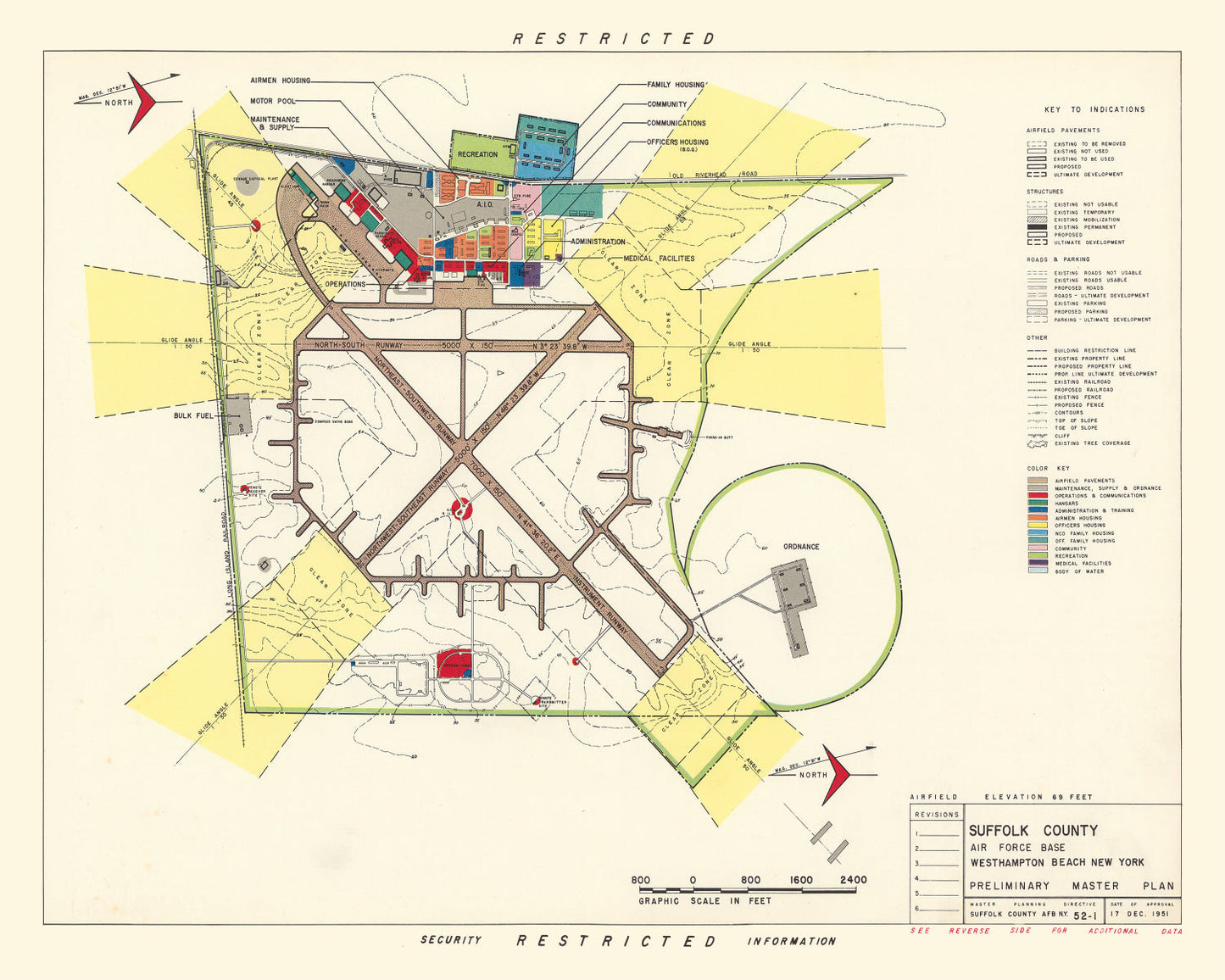 Vintage Map of Westhampton Beach, Suffolk County, 1951
