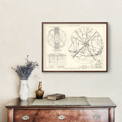 Vintage Map of Brookley Air Force Base Vicinity, Alabama, 1952