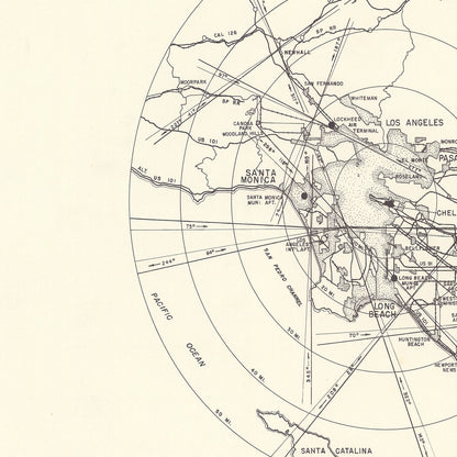 Vintage Map of Cheli Air Force Depot Vicinity, California 1952