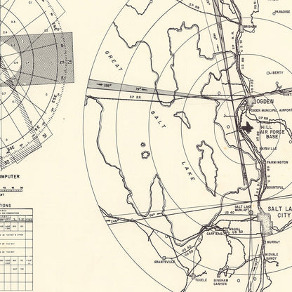 Vintage Map of Hill Air Force Base Vicinity, Utah, 1952