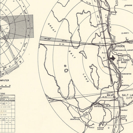 Vintage Map of Hill Air Force Base Vicinity, Utah, 1952