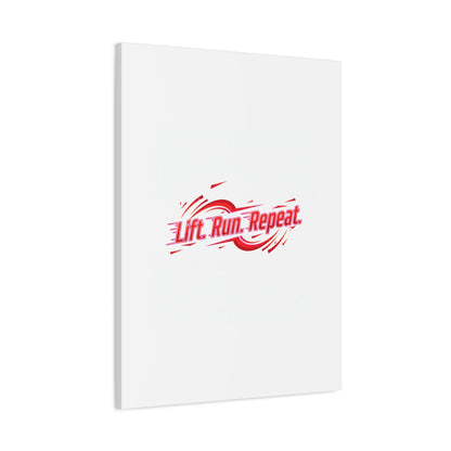 Lift Run Repeat Gym Motivation Canvas Wall Art