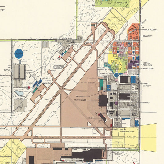 Vintage Map of Oklahoma City, Oklahoma, 1952
