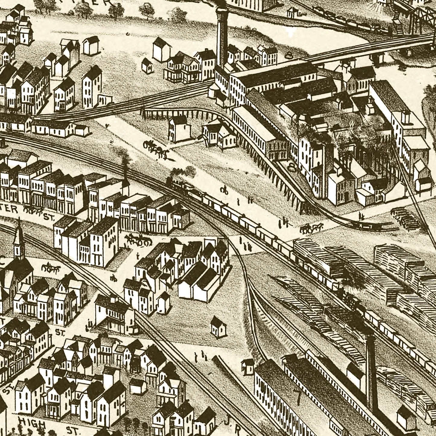 Vintage Map of Johnsonburg, Pennsylvania, 1895