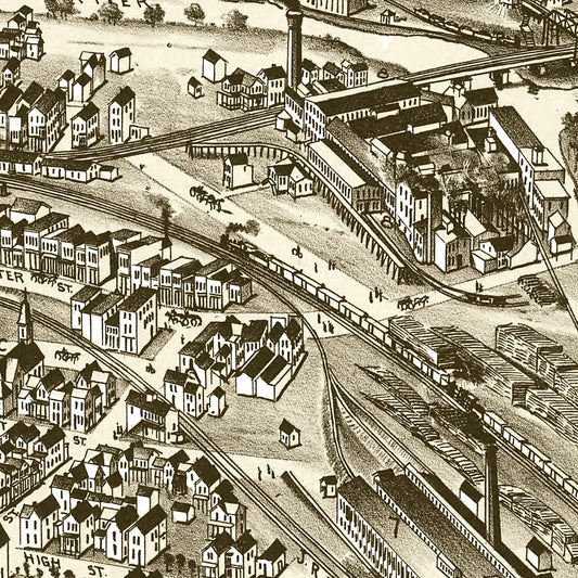Vintage Map of Johnsonburg, Pennsylvania, 1895