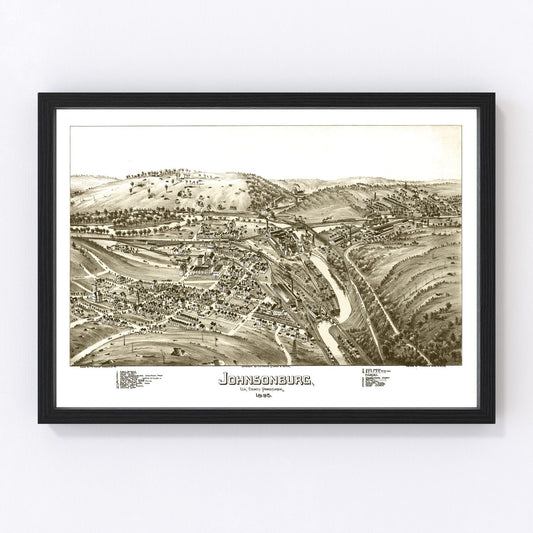 Vintage map of Johnsonburg, Pennsylvania, 1895