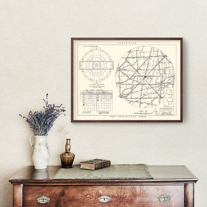 Vintage Map of Chanute Air Force Base Vicinity, Illinois 1951