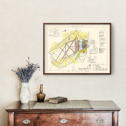 Vintage Map of Craig Air Force Base, Alabama 1950