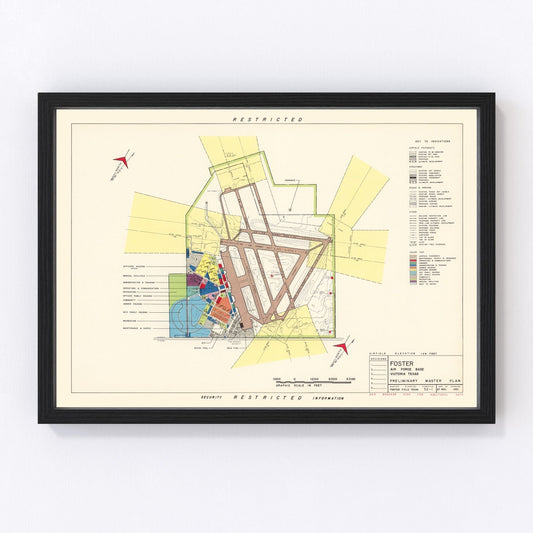 vintage map of Victoria, Texas, 1951
