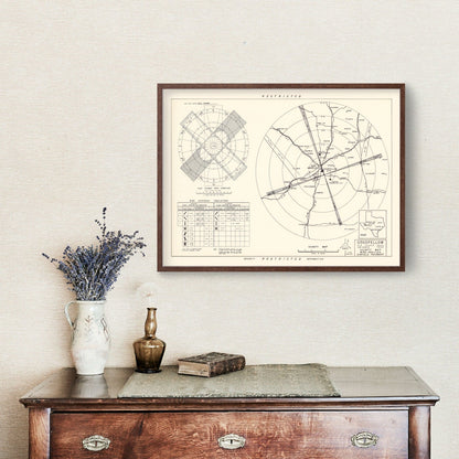 Vintage Map of Goodfellow Air Force Base Vicinity, Texas, 1952