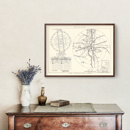 Vintage Map of Lowry Air Force Base Vicinity, Colorado, 1952