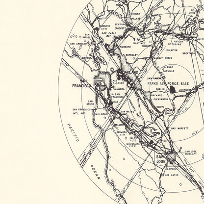Vintage Map of Parks Air Force Base Vicinity, California, 1951