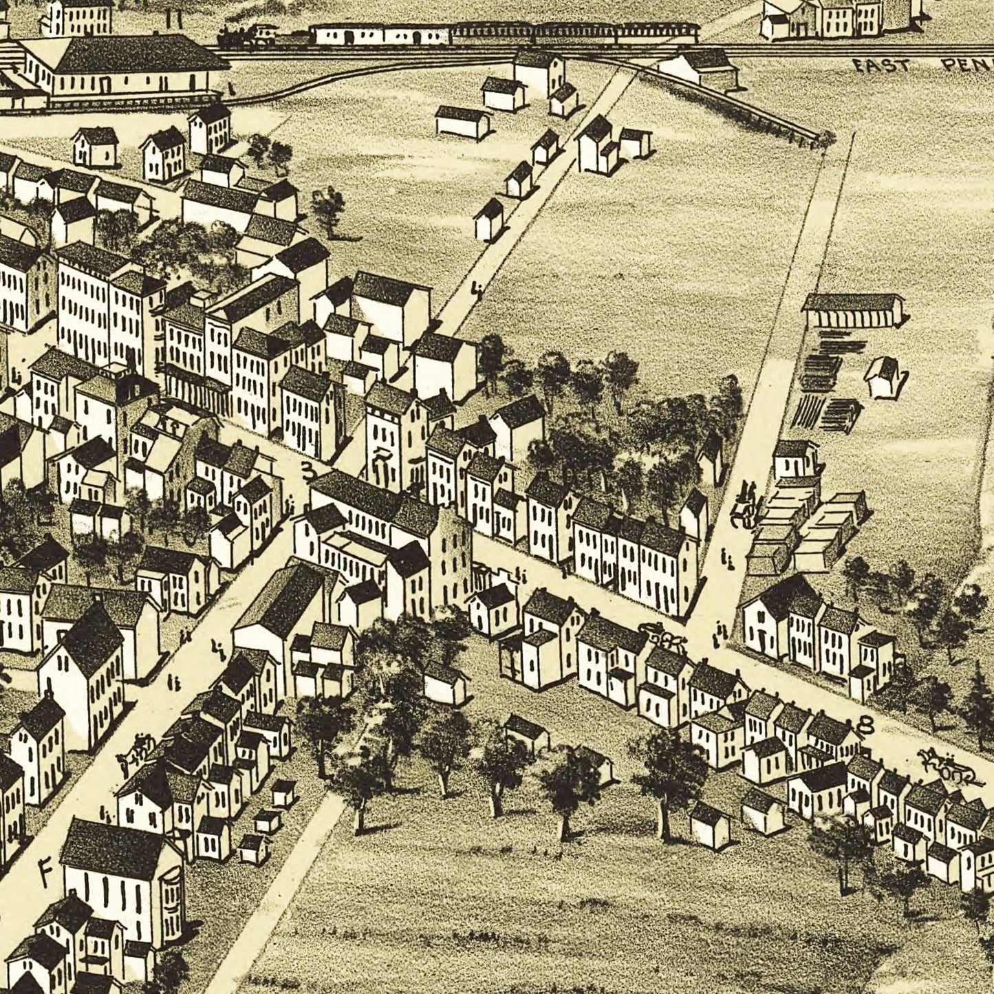 Vintage Map of Macungie, Pennsylvania, 1893