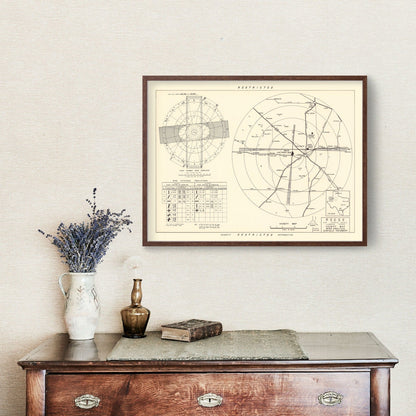 Vintage Map of Reese Air Force Base, Texas, 1952