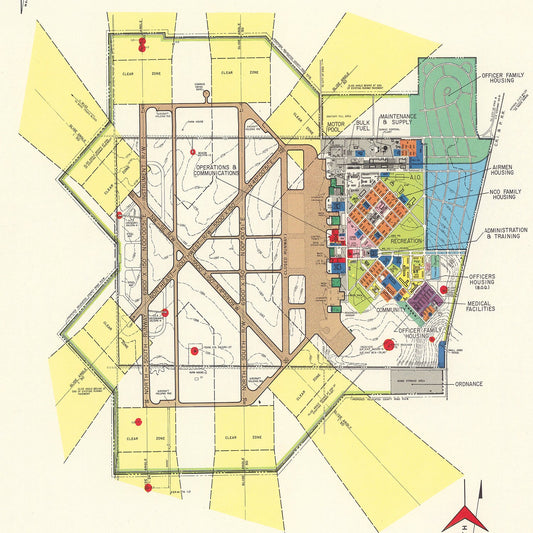 Vintage Map of Enid, Oklahoma, 1952