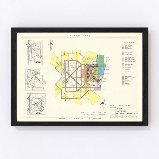 Vintage map of Enid, Oklahoma, 1952