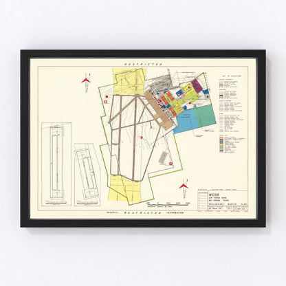 Vintage map of Webb Air Force Base, Texas 1951 Edition A, Big Spring Howard County