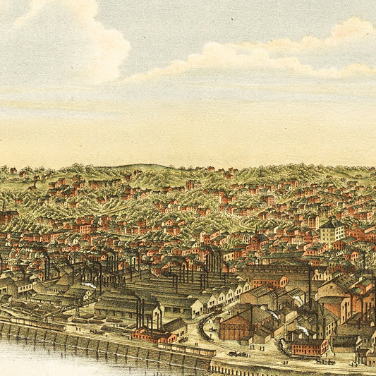 Vintage Map of McKeesport, Pennsylvania, 1893