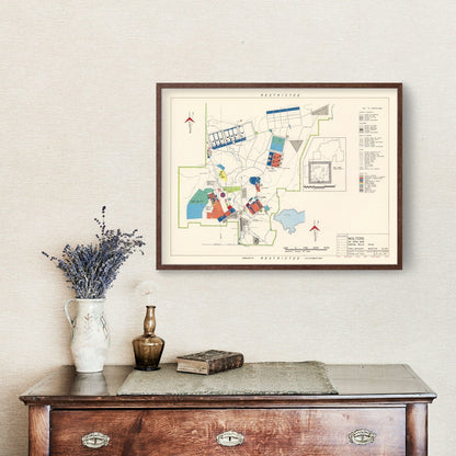 Vintage Map of Mineral Wells and Wolters Air Force Base, Texas 1951