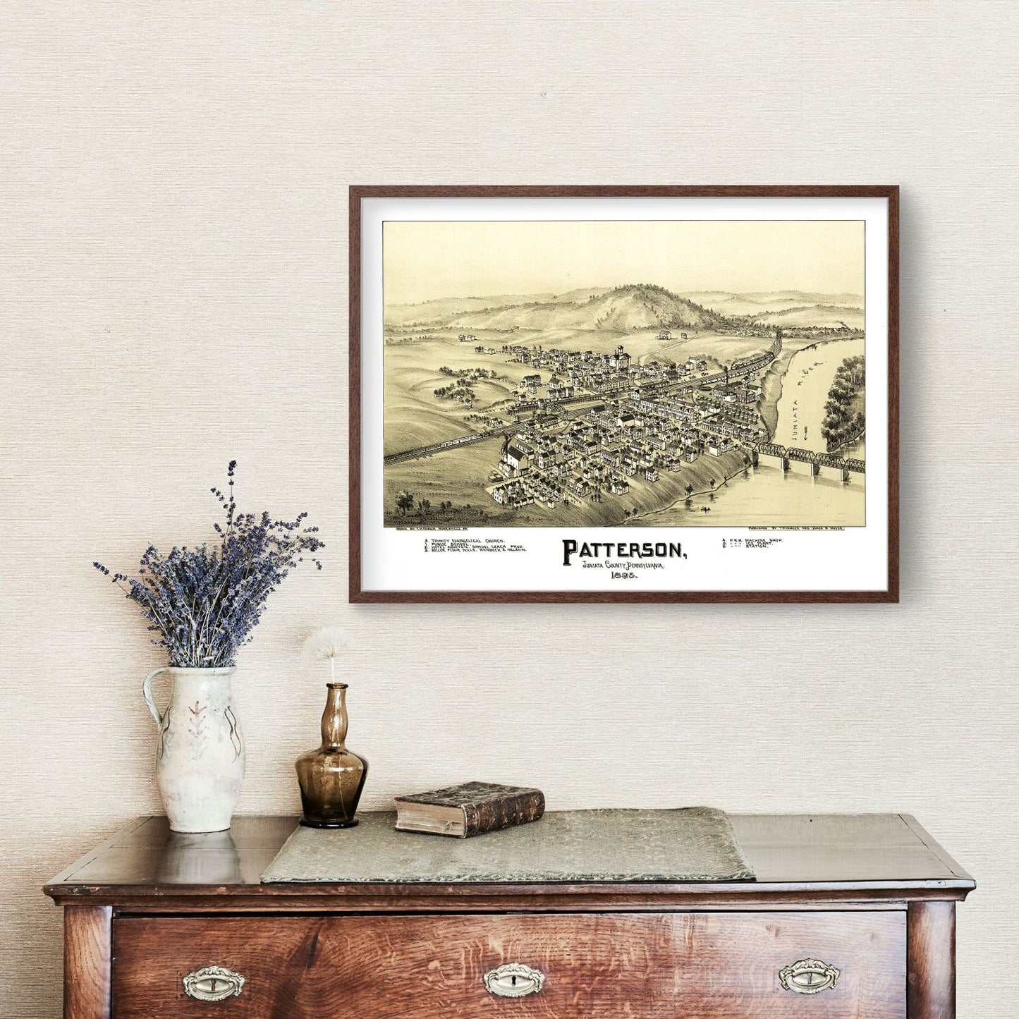 Vintage Map of Patterson, Pennsylvania, 1895