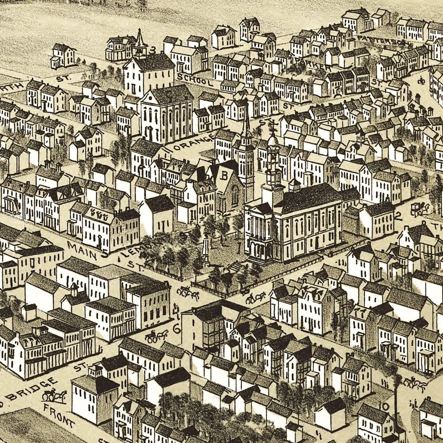 Vintage Map of Mifflintown, Pennsylvania, 1895