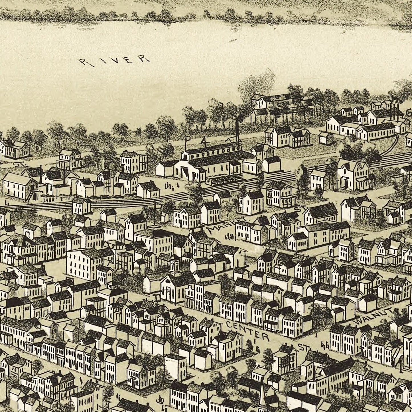Vintage Map of Millersburg, Pennsylvania, 1894