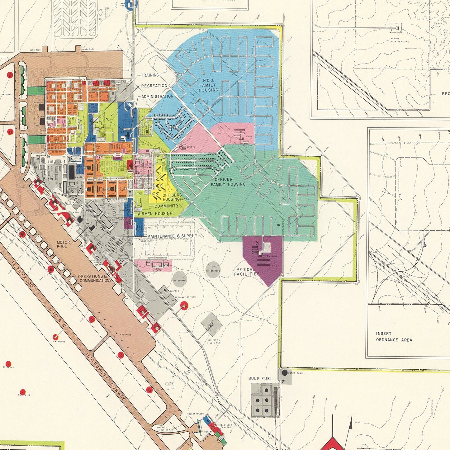 Vintage Map of Tucson, Arizona, 1951