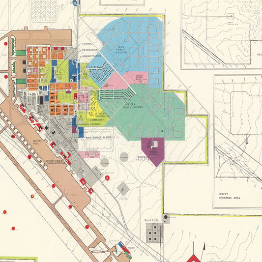 Vintage Map of Tucson, Arizona, 1951