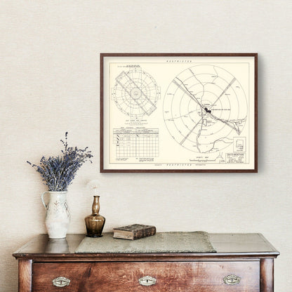 Vintage Map of Davis-Monthan Air Force Base Vicinity, Arizona 1951