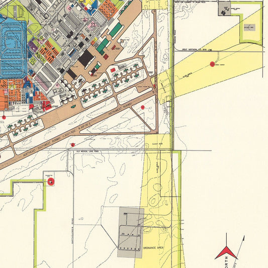 Vintage Map of Spokane, Washington, 1951