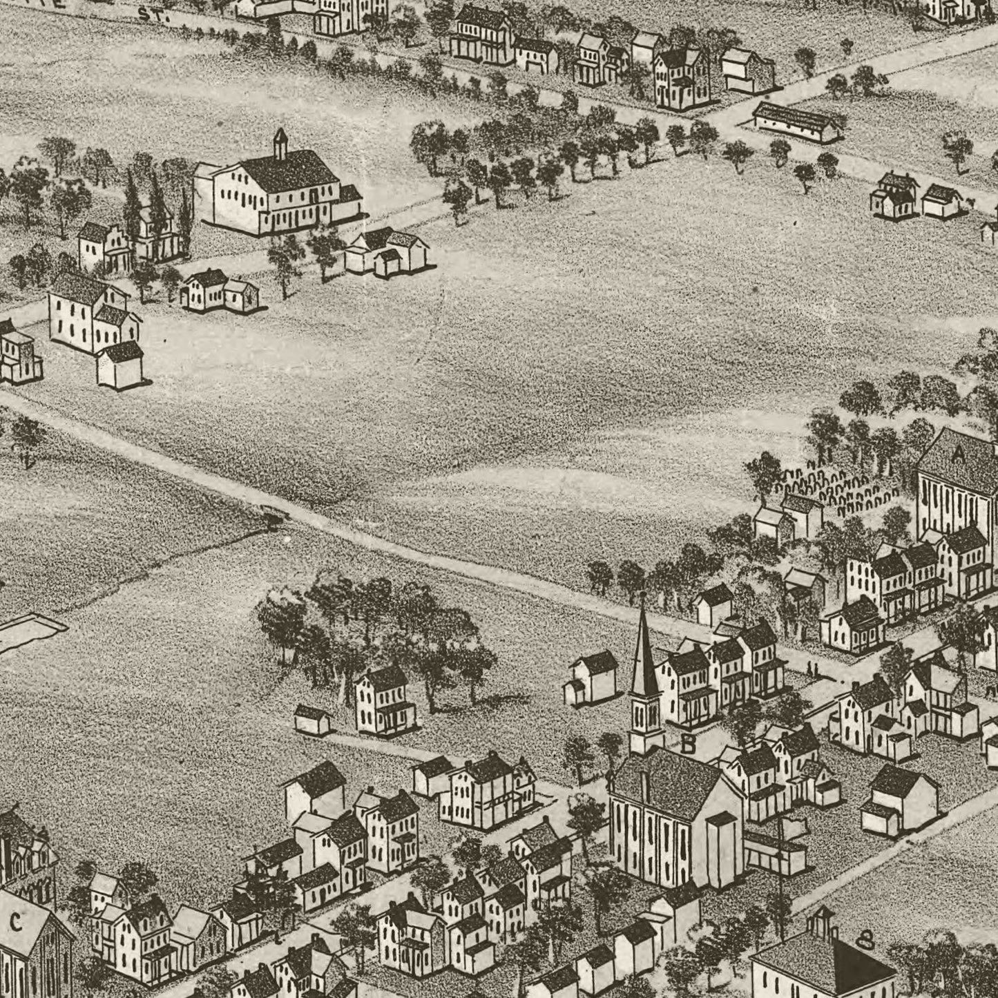 Vintage Map of Millersville, Pennsylvania, 1894