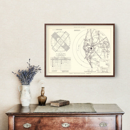 Vintage Map of MacDill Air Force Base Vicinity, Florida, 1951