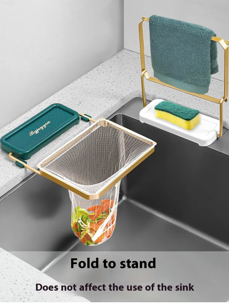 Multifunctional Draining Rack – Declutter & Organize Your Sink Instantly