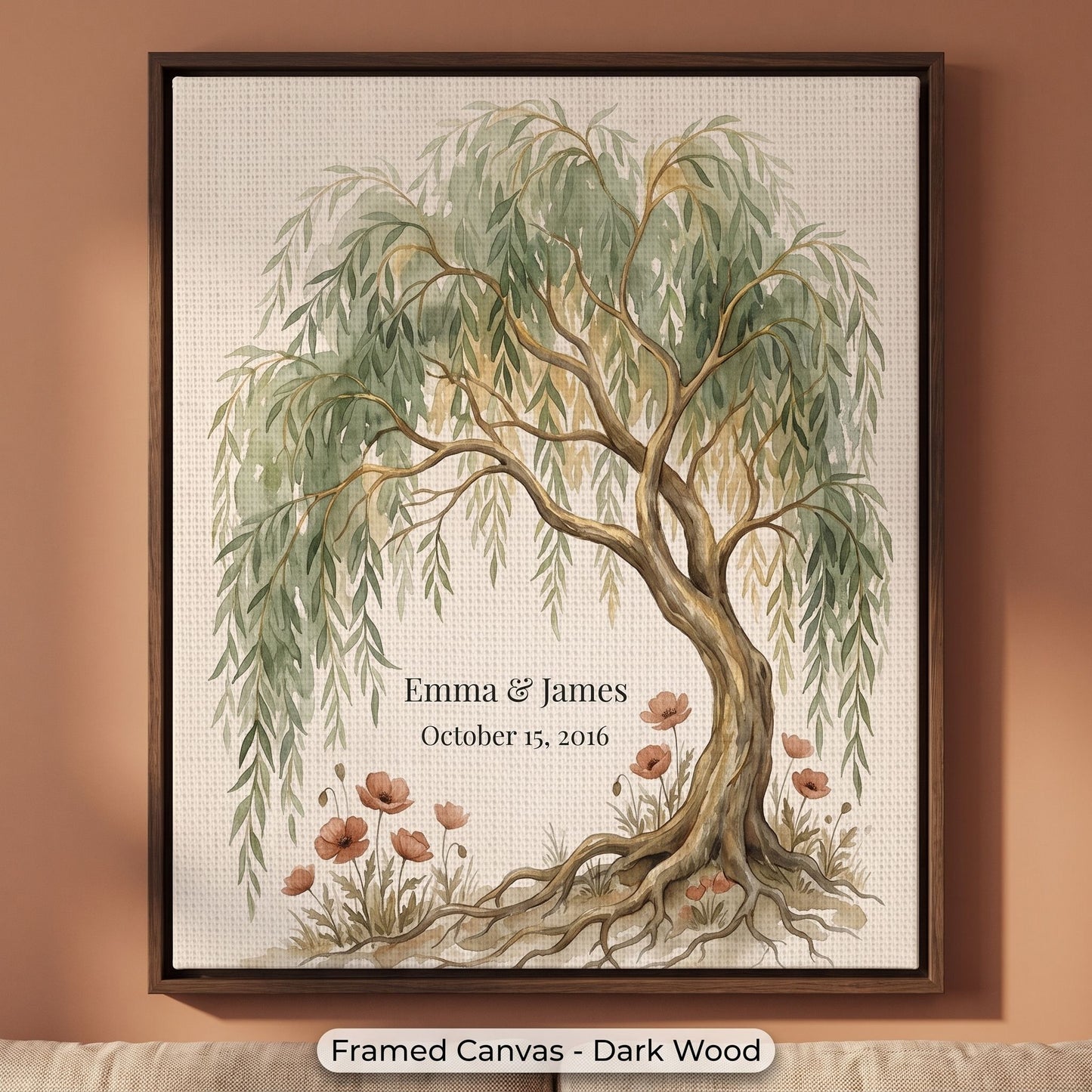 Personalized Willow Anniversary Canvas