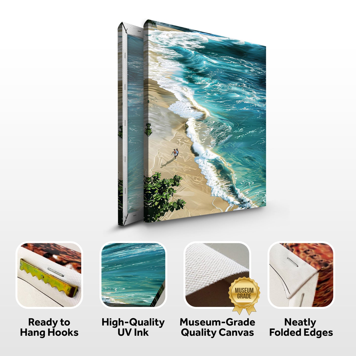 Beachfront Painting Coastal Canvas Wall Art