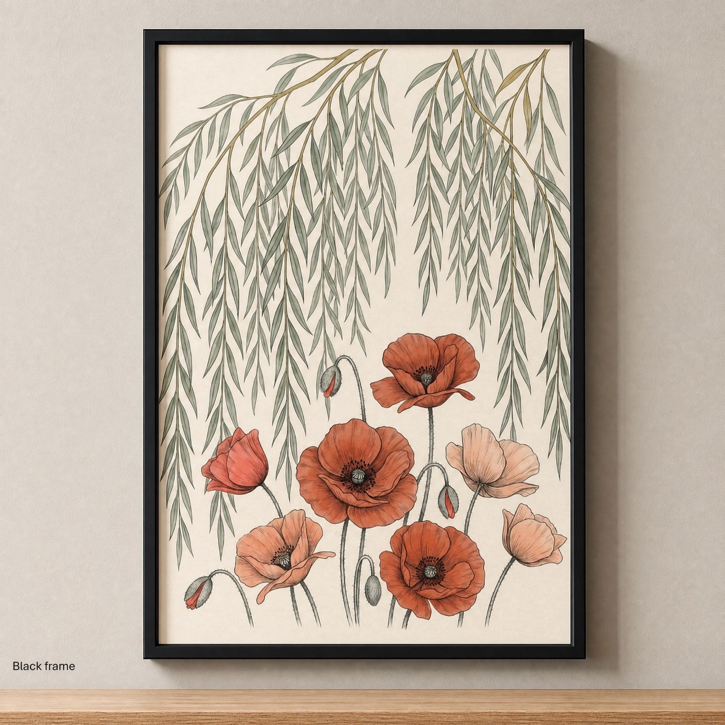 Poppy and Willow 9th Anniversary Wall Art, Framed