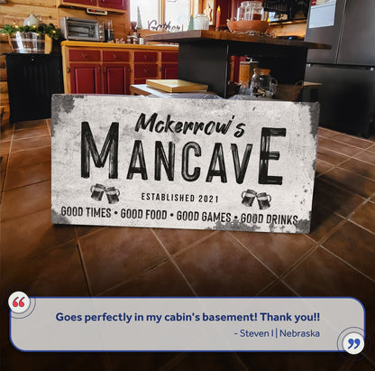 Good Times Man Cave Canvas Wall Art - Bar Sign Print
