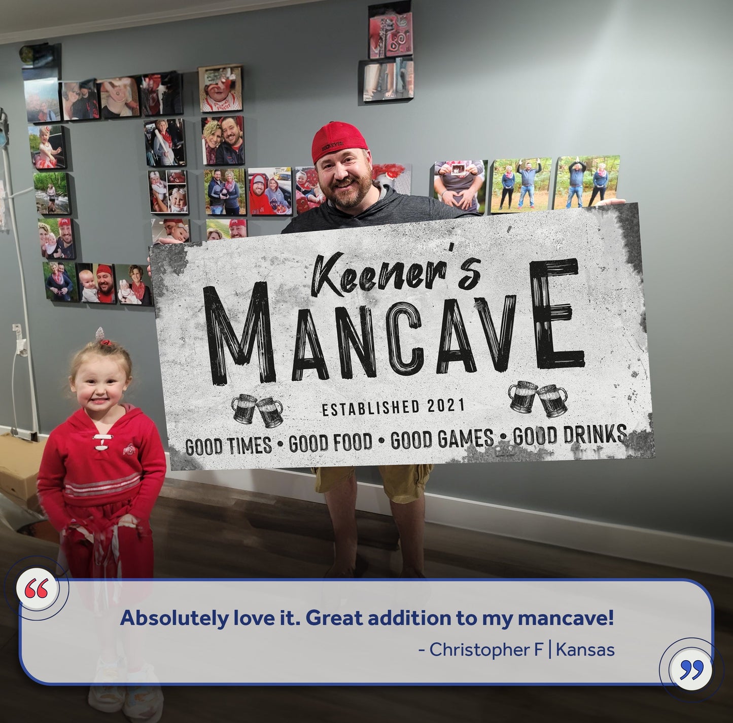 Good Times Man Cave Canvas Wall Art - Bar Sign Print