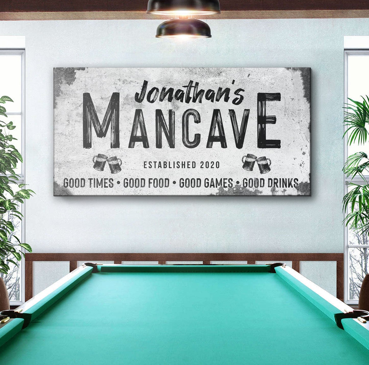 Good Times Man Cave Canvas Wall Art - Bar Sign Print