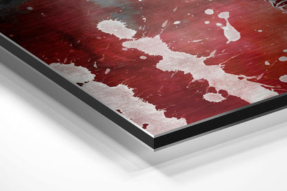 Astronaut Red Smoke Metal Wall Art