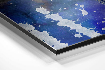 Astronaut Blue Smoke Metal Wall Art