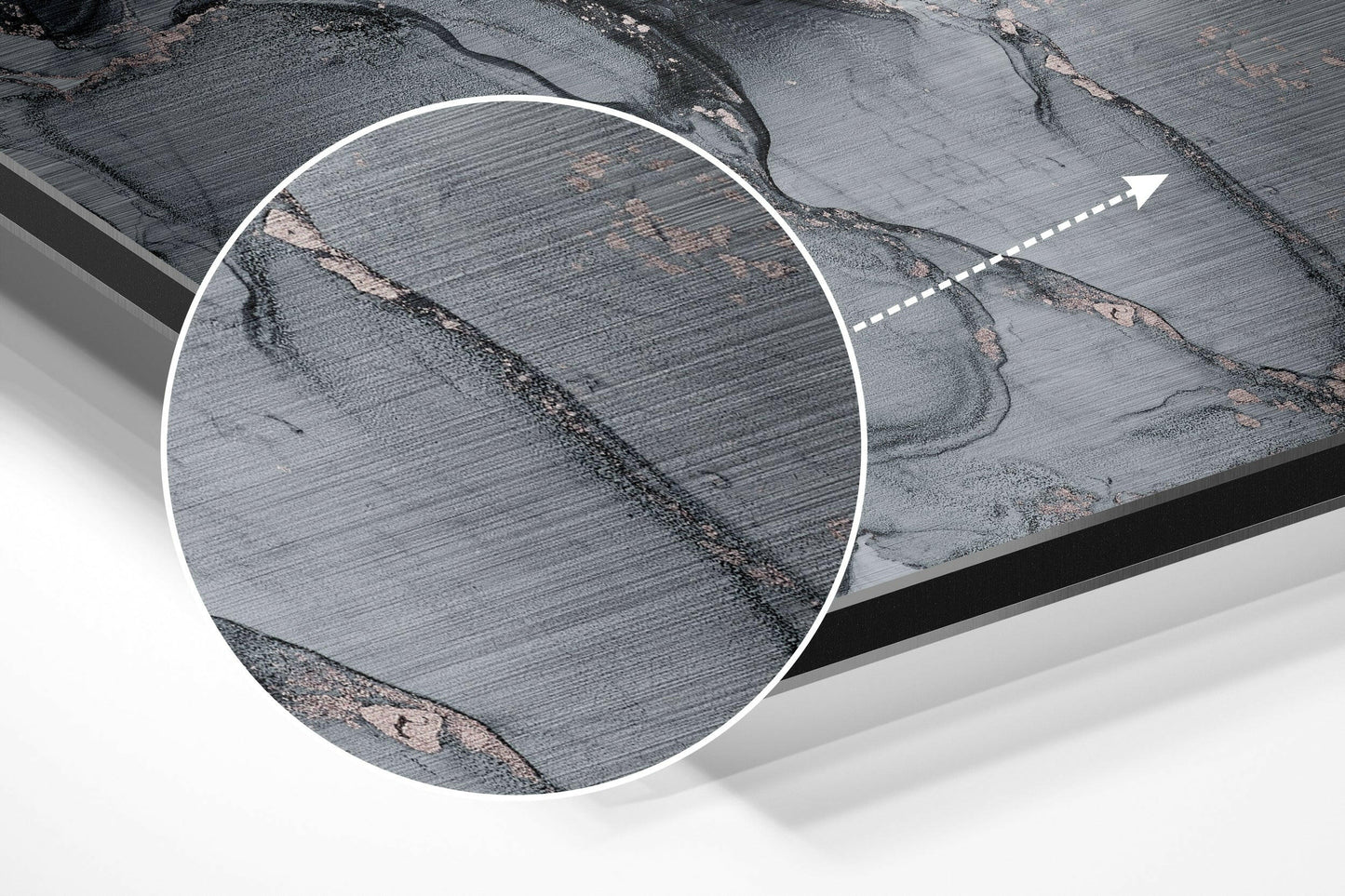 Rose Gold Marble Metal Wall Art